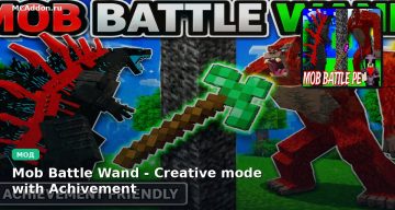Мод Mob Battle Wand — Creative mode with Achivement  Minecraft BE