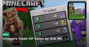 Мод Villagers Trade OP Items by DtA MC Minecraft BE