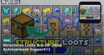 Мод Structures Loots Are OP (Now Achievement Support!!) Minecraft BE