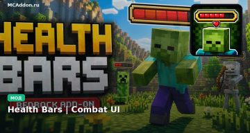 Мод Health Bars | Combat UI Minecraft BE