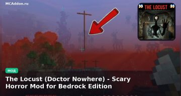 Мод The Locust (Doctor Nowhere) — Scary Horror Mod for Bedrock Edition Minecraft BE