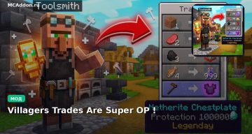 Мод Villagers Trades Are Super OP ! Minecraft BE