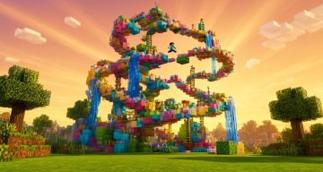 Карта Спиральный паркур Minecraft PE