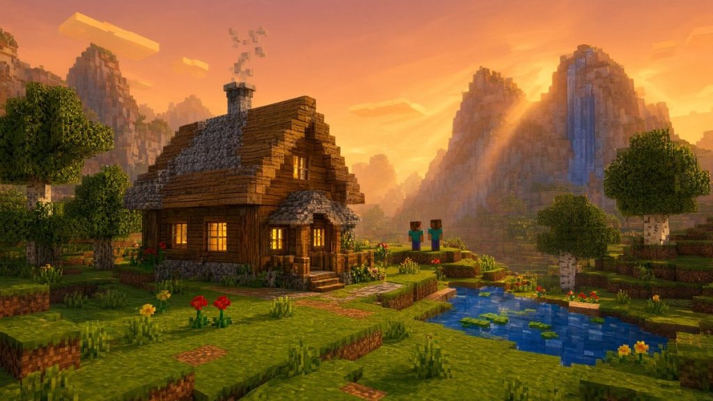 Карта Стартовые дома всех биомов Minecraft PE