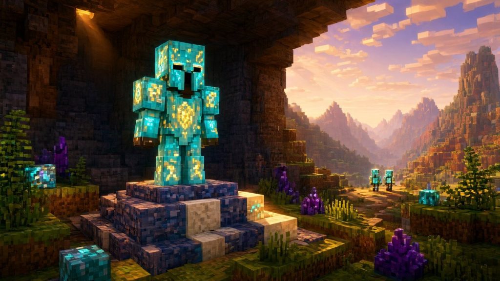 Текстуры Светящаяся броня Minecraft BE