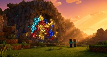 Шейдеры «Сияющие руды» Minecraft BE