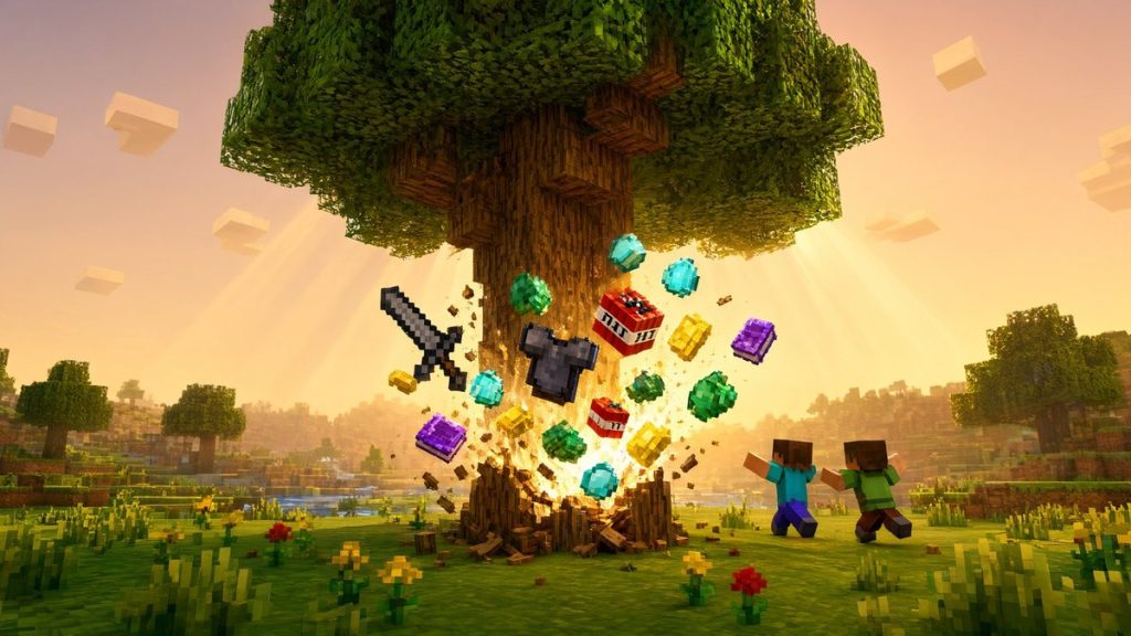 Мод YGP Деревья дают сильные вещи Minecraft BE