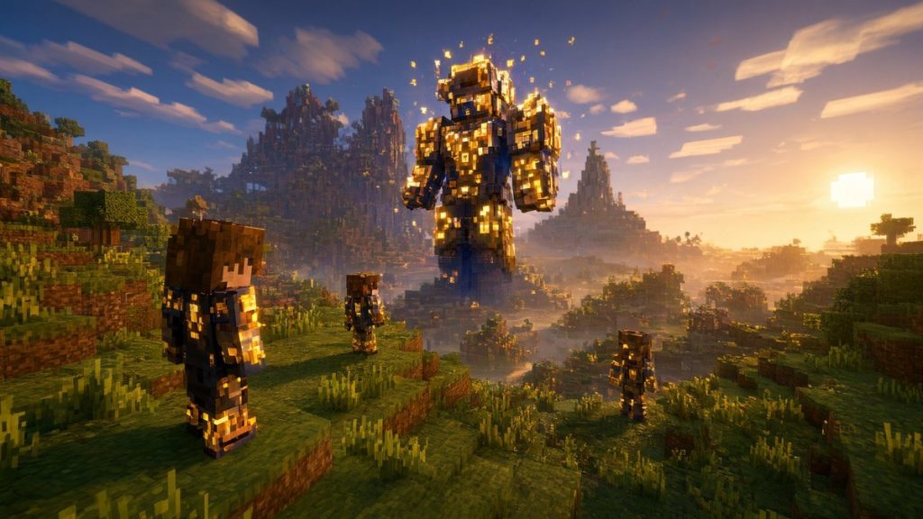 Шейдеры «Светящиеся узоры брони» Voxen Minecraft BE