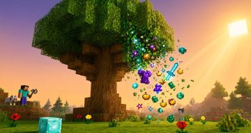 Мод Добыча с листвы Minecraft BE