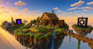 Карта Небесное выживание SkyBlock Minecraft PE