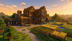 Карта Стартовый особняк жёсткого выживания Minecraft PE