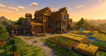 Карта Стартовый особняк жёсткого выживания Minecraft PE