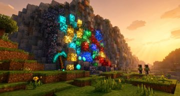 Текстуры Светящиеся руды Glowing Minecraft BE