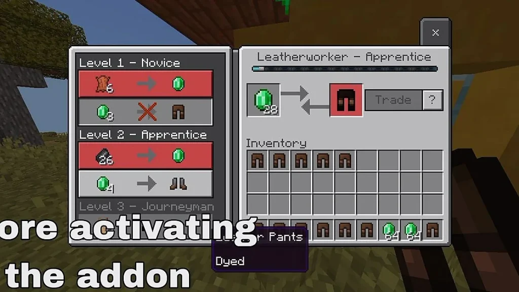 Мод Infinite Villager Trades Minecraft BE