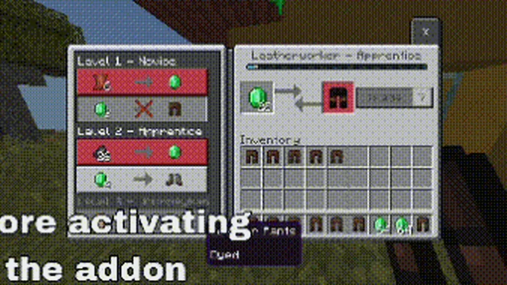 Мод Infinite Villager Trades Minecraft BE