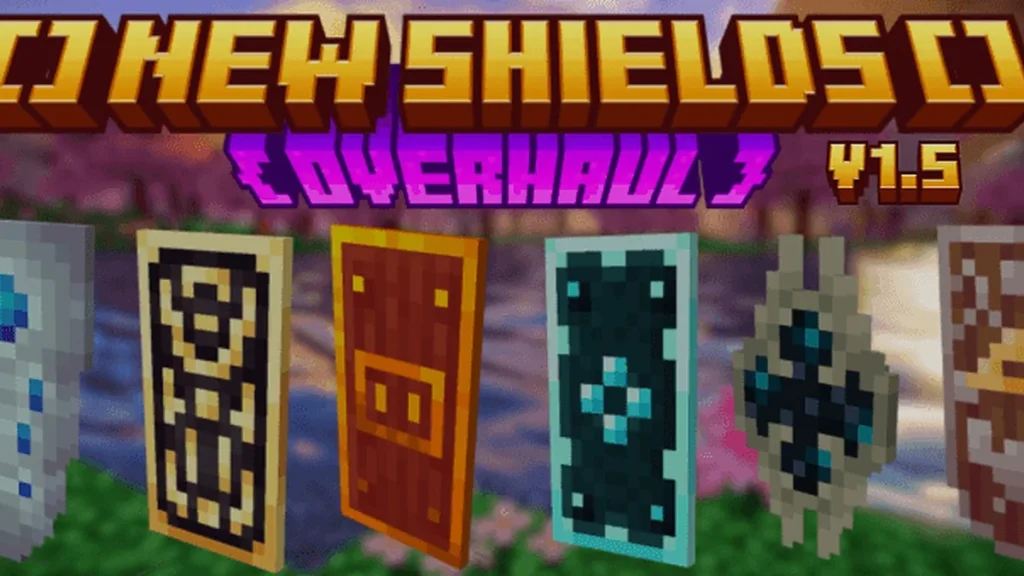 Мод New Shields Overhaul  -  10 brand-new Assesore shields with exclusive textures and special effects! Minecraft BE