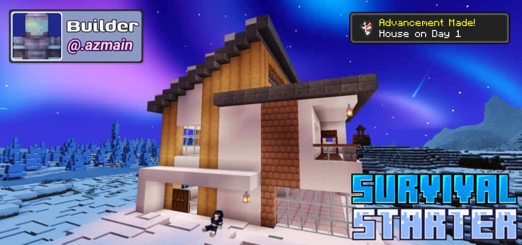 Карта Стартовые дома всех биомов Minecraft PE