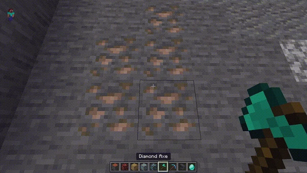 Мод Ore Vein Miner Minecraft BE
