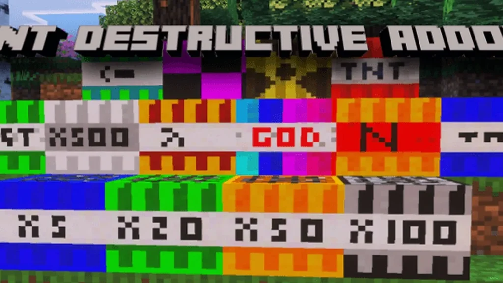 Мод TNT Destructive Addon Minecraft BE