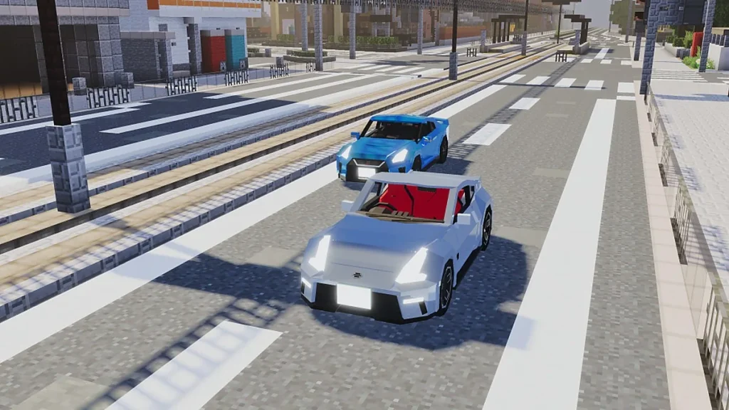 Мод Nissan R35 GTR + 370Z Car Addon Pack - Simple Car Series Minecraft BE