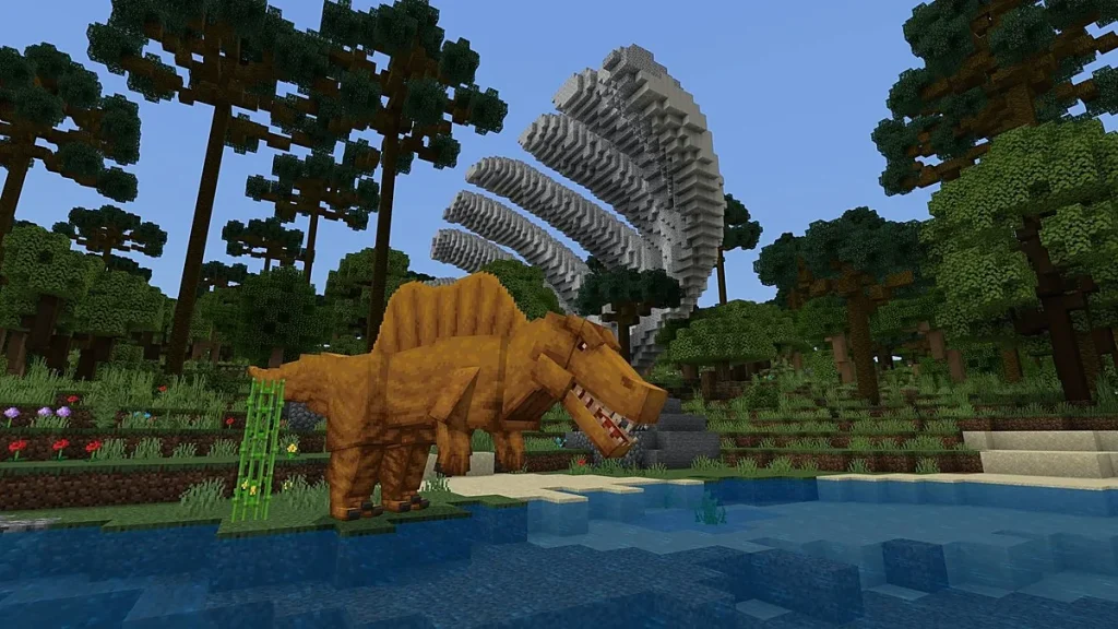 Мод Dinosaur Add-On (Achievements friendly) Minecraft BE