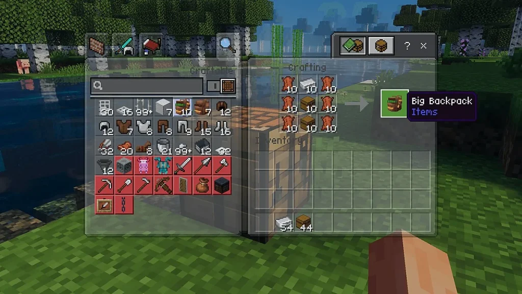 Мод Better Backpacks Minecraft BE
