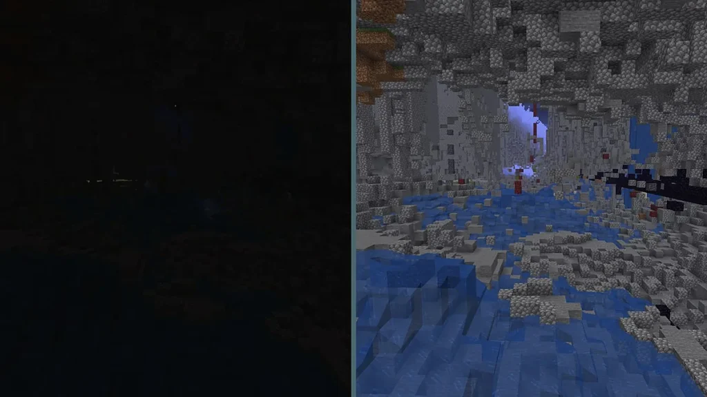 Мод FullBright Minecraft BE