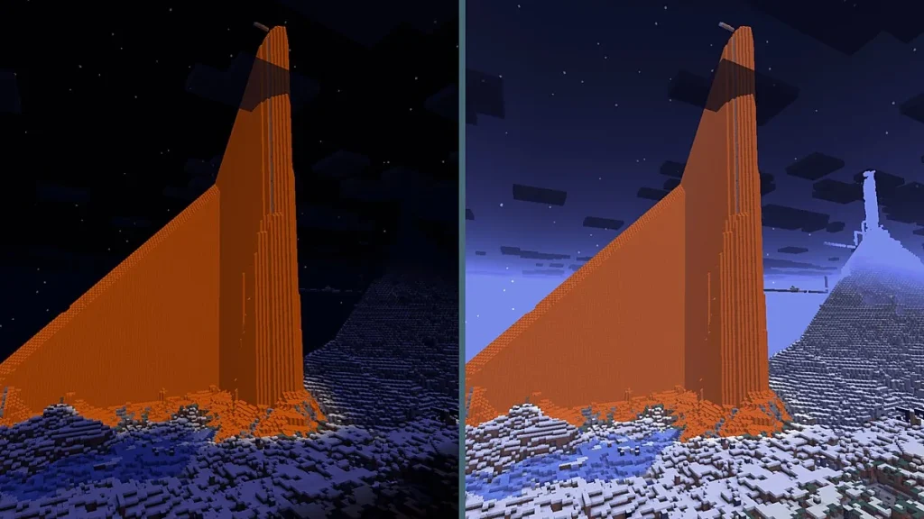 Мод FullBright Minecraft BE