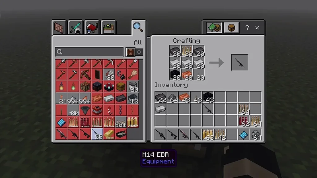 Мод ACT WEAPONS Minecraft BE