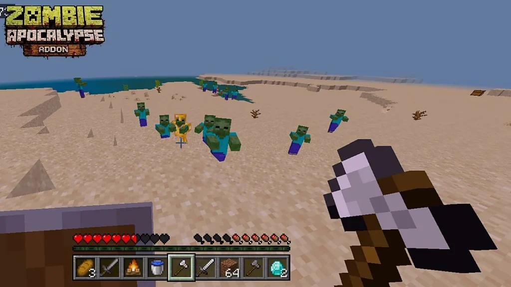 Мод Zombie Apocalypse Mcpe Minecraft BE