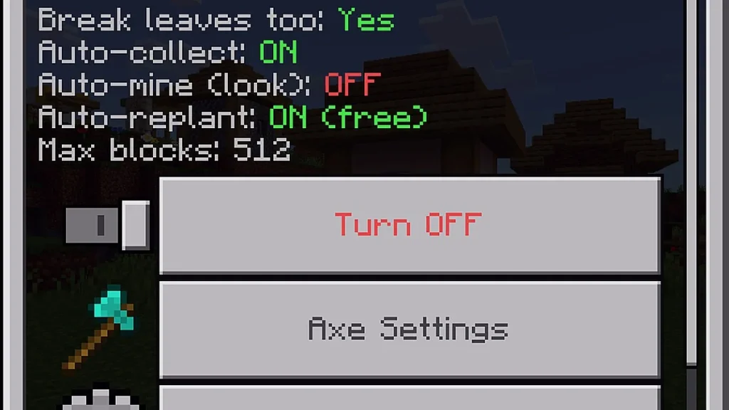 Мод Advance Tree Capitator - Achievement Friendly Minecraft BE