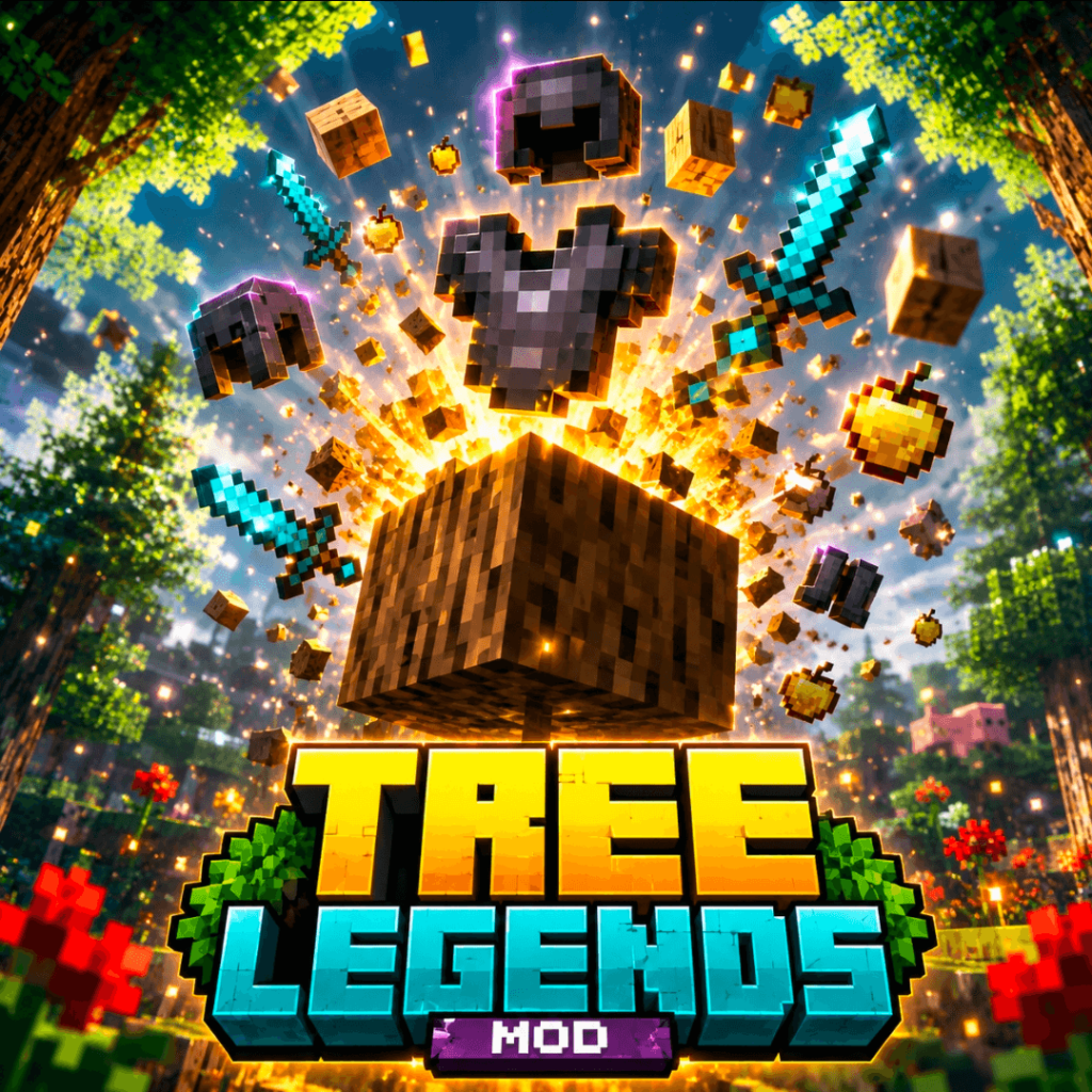 Мод YGP Деревья дают сильные вещи Minecraft BE