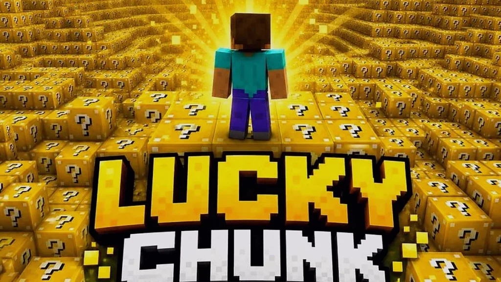 Мод LUCKY BLOCK CHUNK Minecraft BE