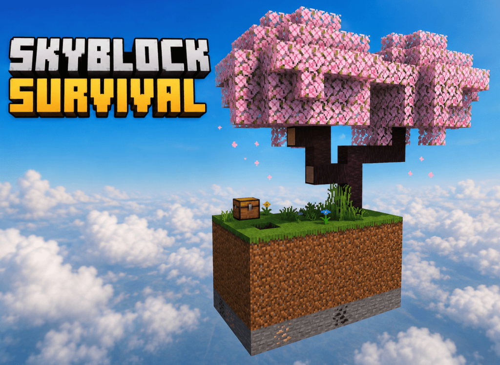 Карта Небесное выживание SkyBlock Minecraft PE