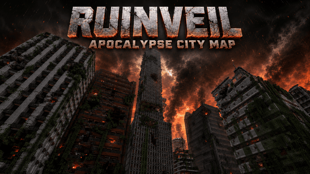 Карта Апокалиптический город Ruinveil Minecraft PE