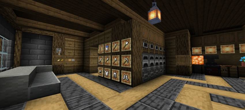 Карта Стартовый особняк жёсткого выживания Minecraft PE