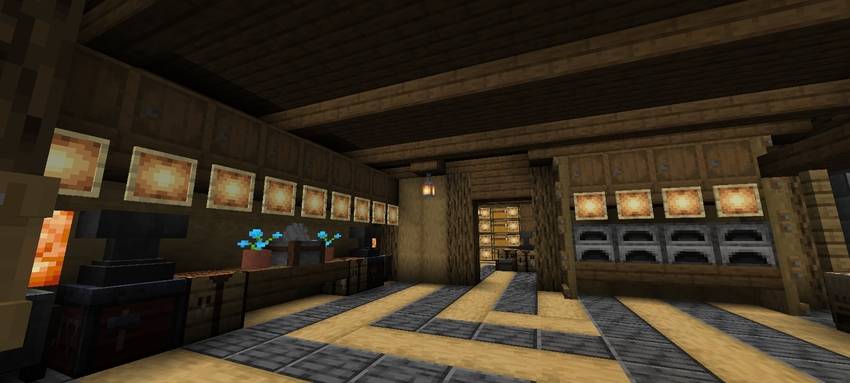 Карта Стартовый особняк жёсткого выживания Minecraft PE