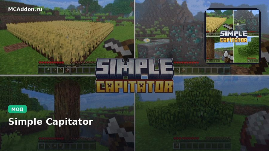 Мод Simple Capitator Minecraft BE
